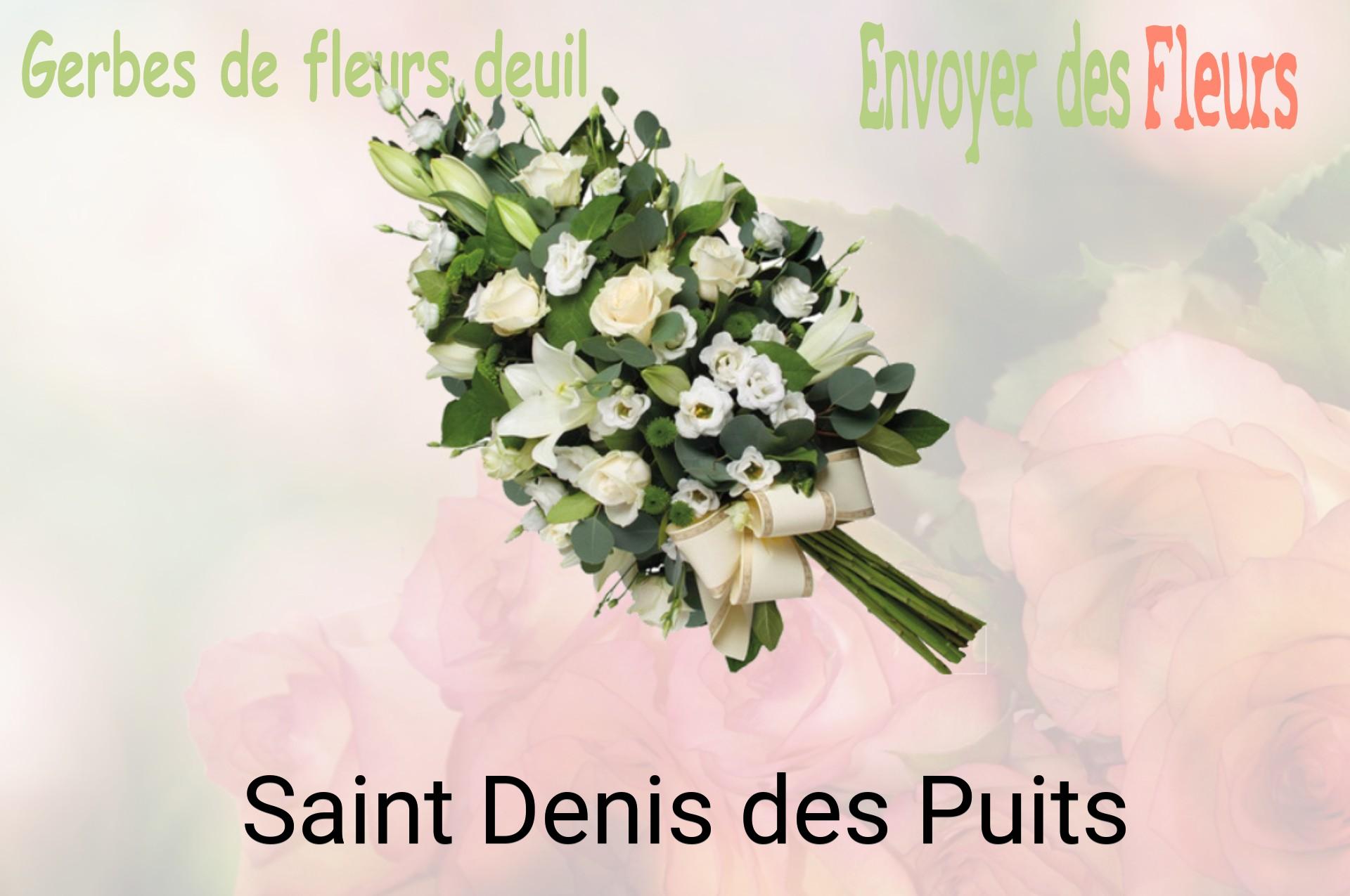 Gerbe de fleurs de deuil livrée à Saint-Denis-des-Puits